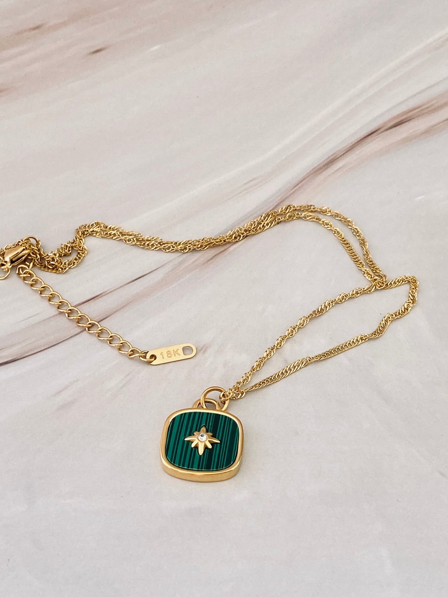 Jade Star Gold Necklace