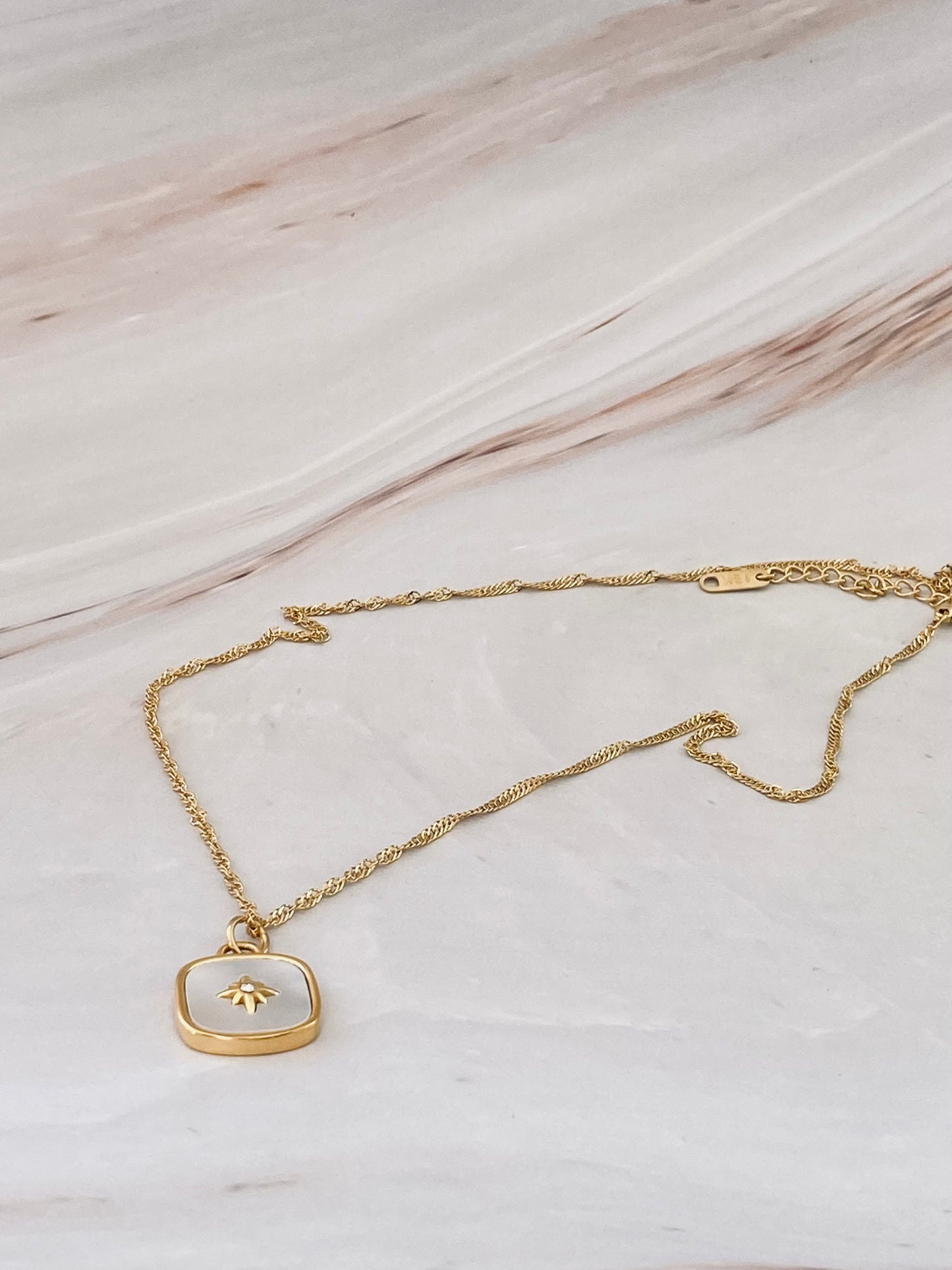White Star Gold Necklace