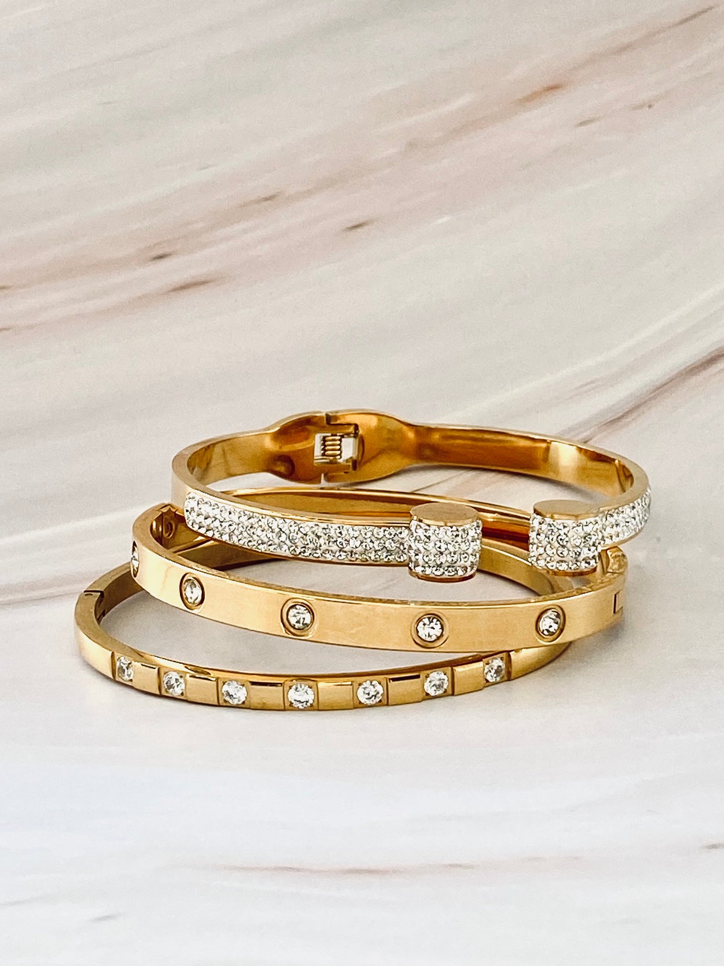 Stellar Gold Cuff Bangle