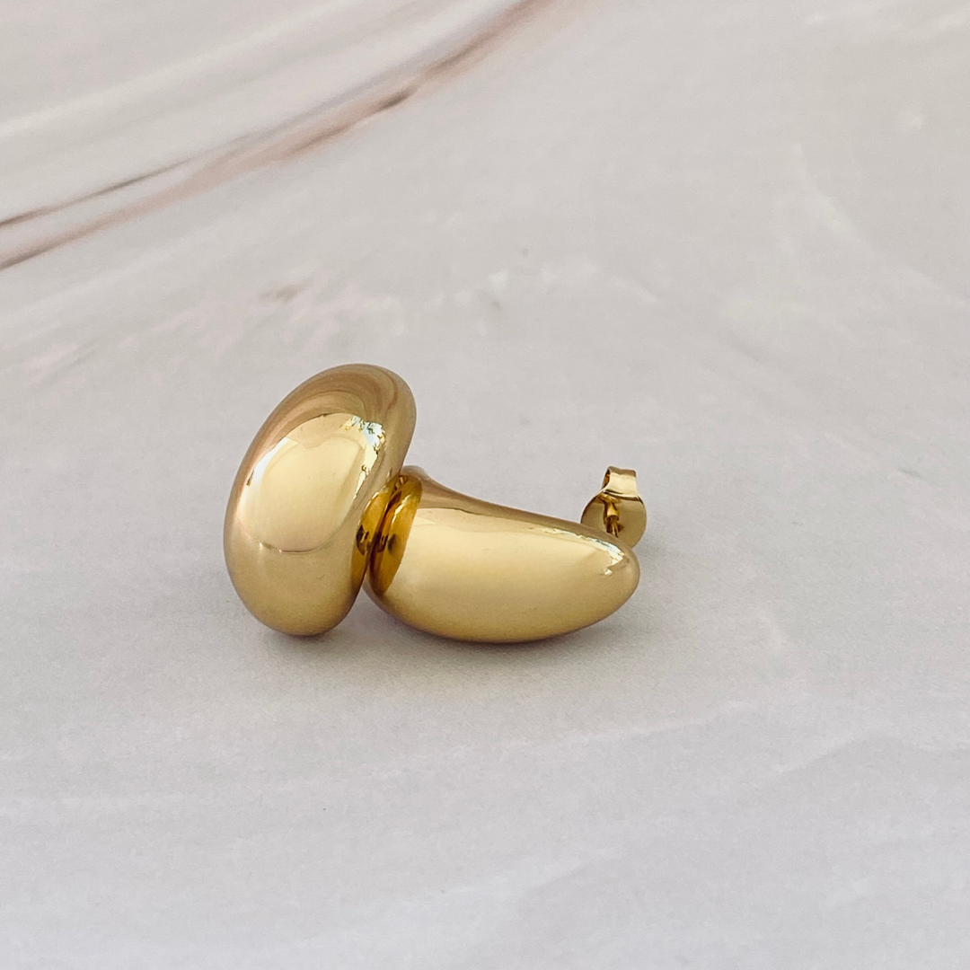 Brazen Moon Gold Plated Earrings