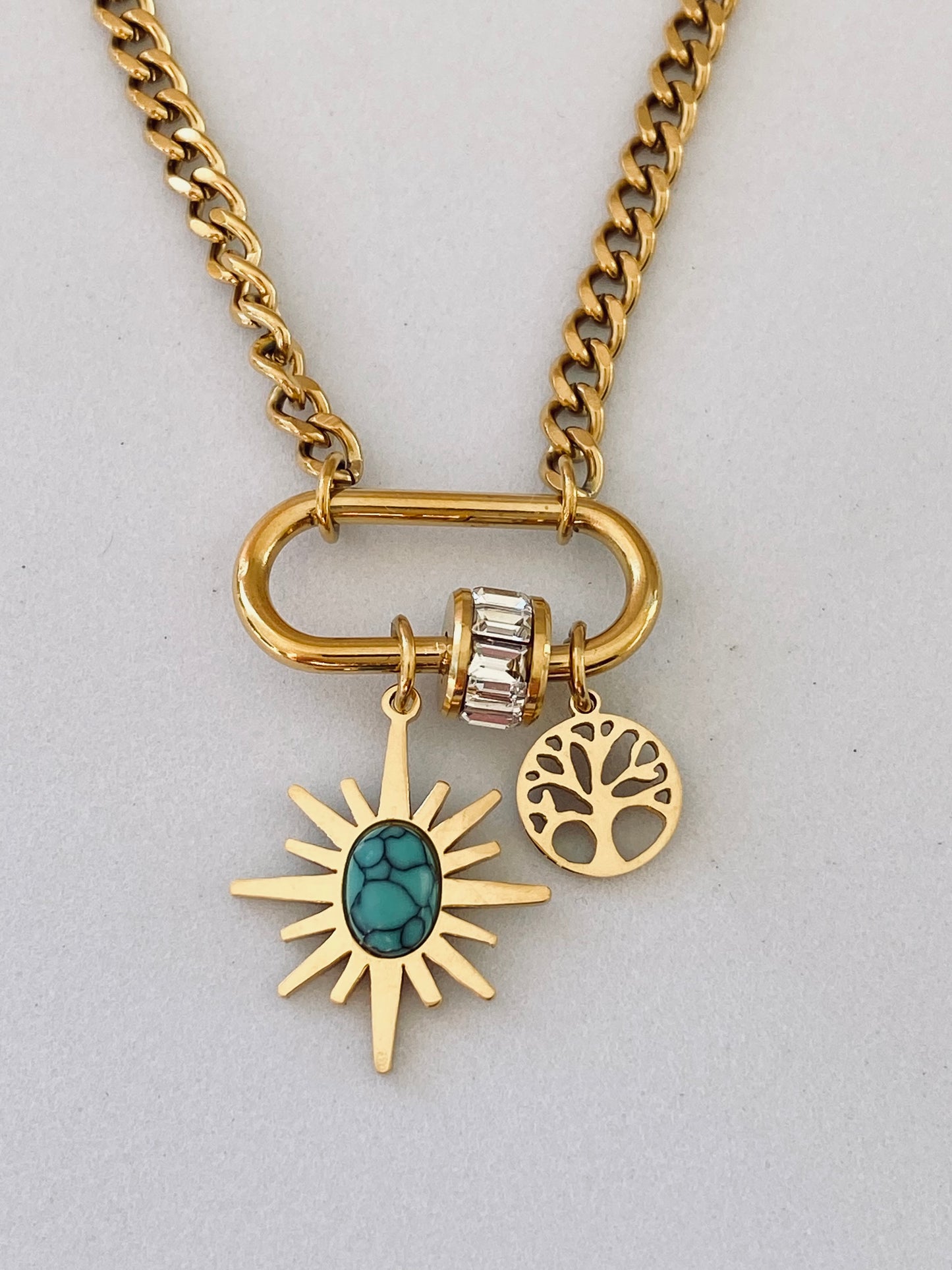 Isidore Double Necklace with Charms