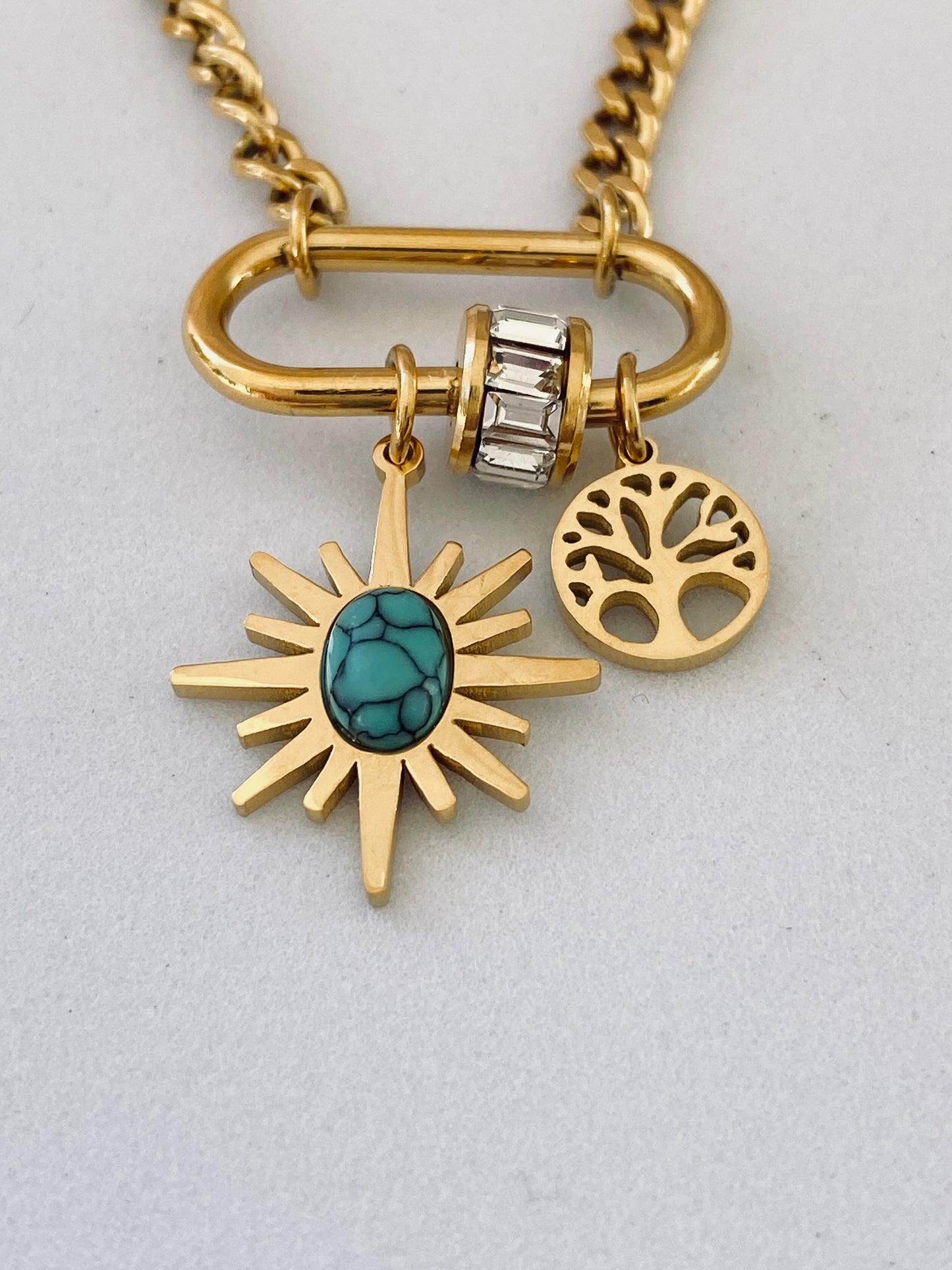 Isidore Double Necklace with Charms