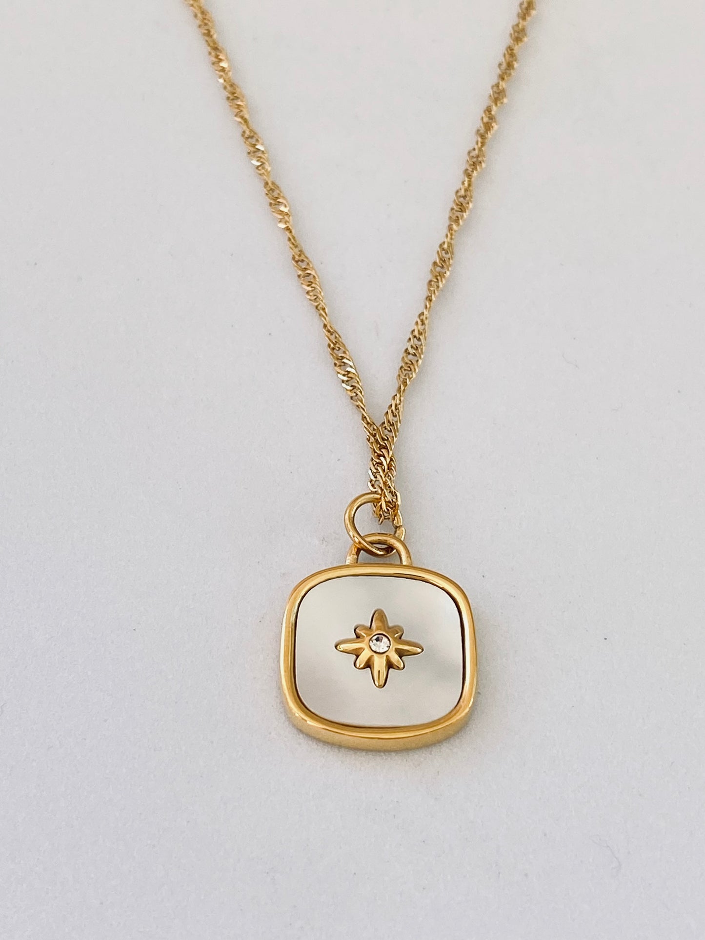 White Star Gold Necklace