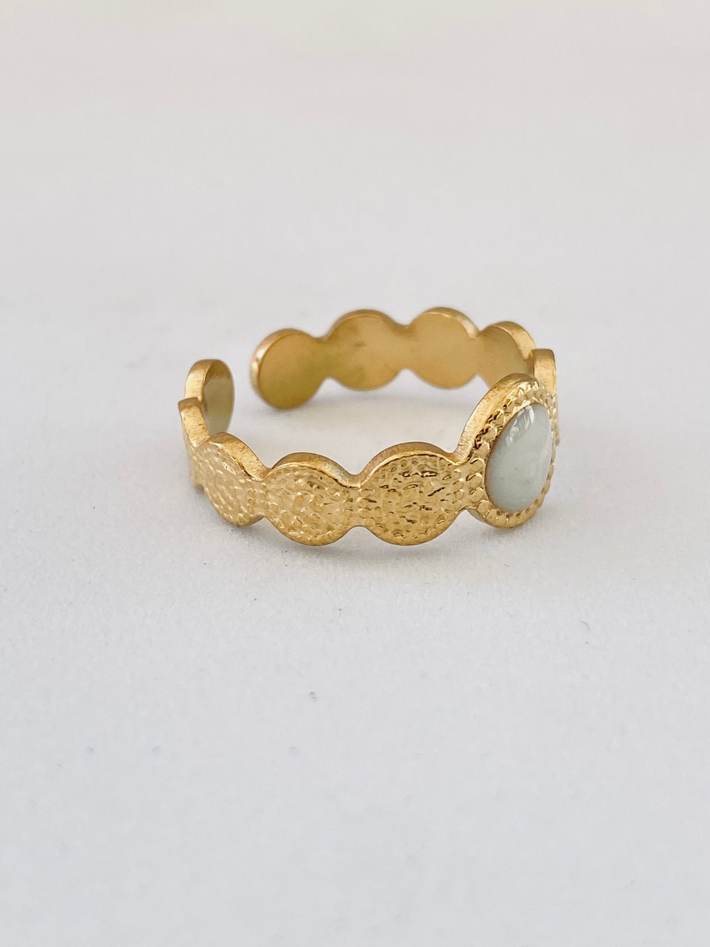 Cirilian Gold Plated Ring with Stone Look