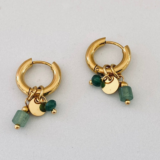 Elsy Jade Small Hoop Earrings