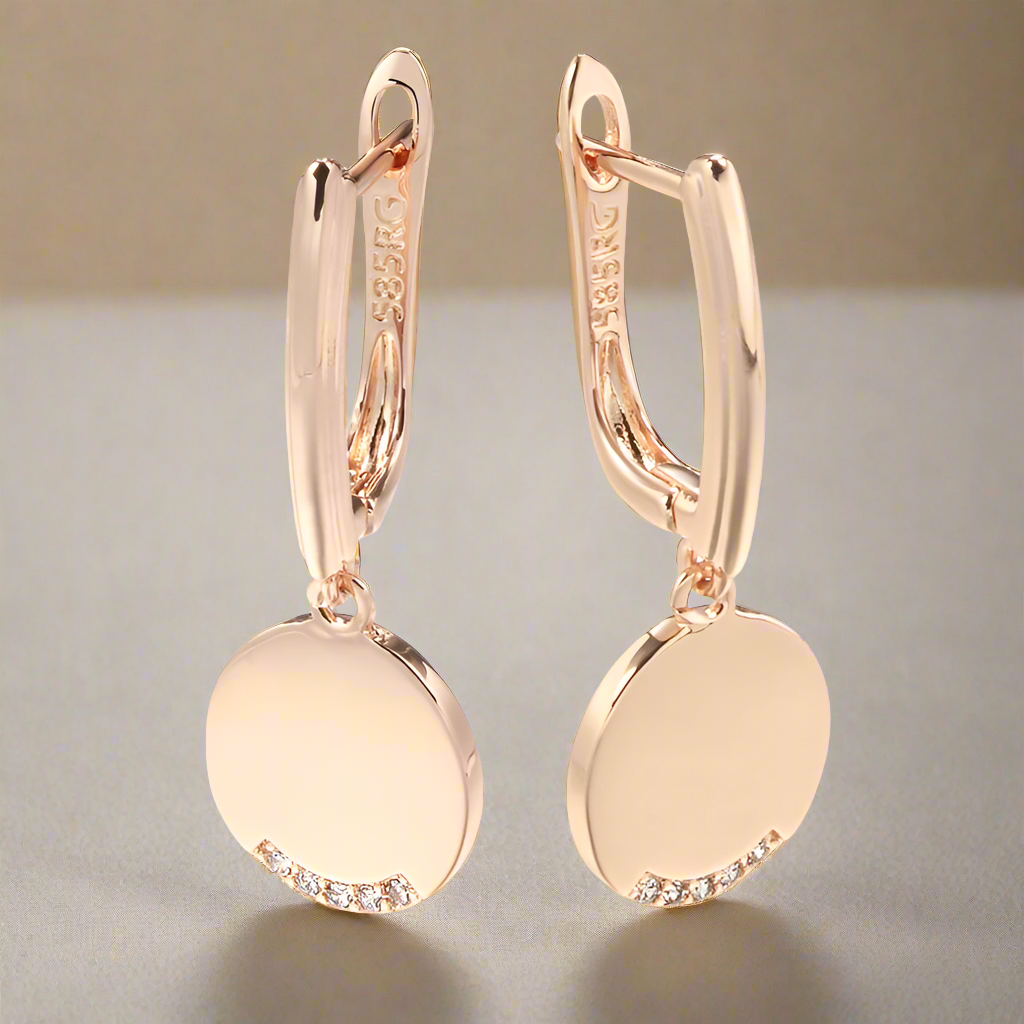 Londen Rose Gold Coin Earrings