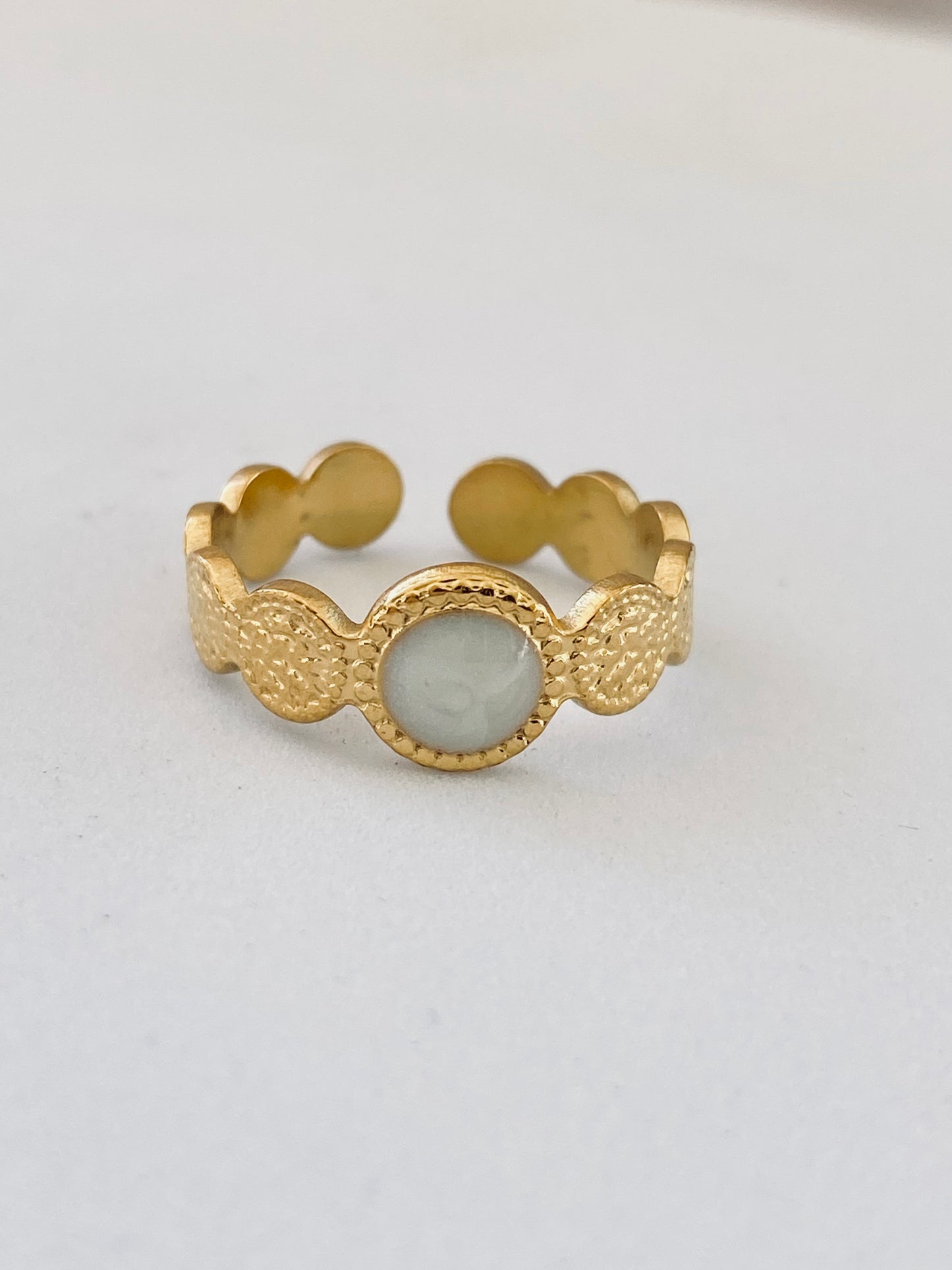 Cirilian Gold Plated Ring with Stone Look