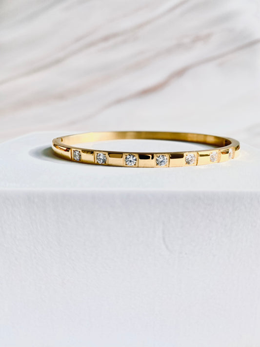 Stellar Gold Cuff Bangle