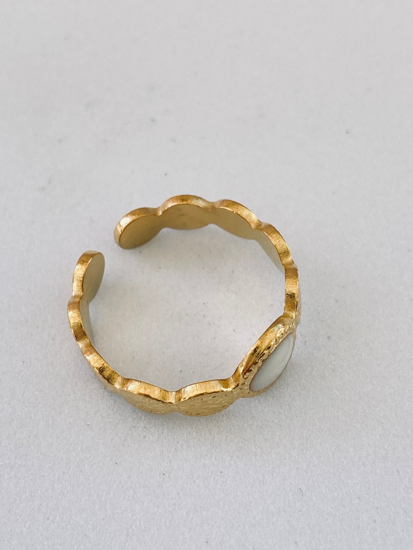 Cirilian Gold Plated Ring with Stone Look
