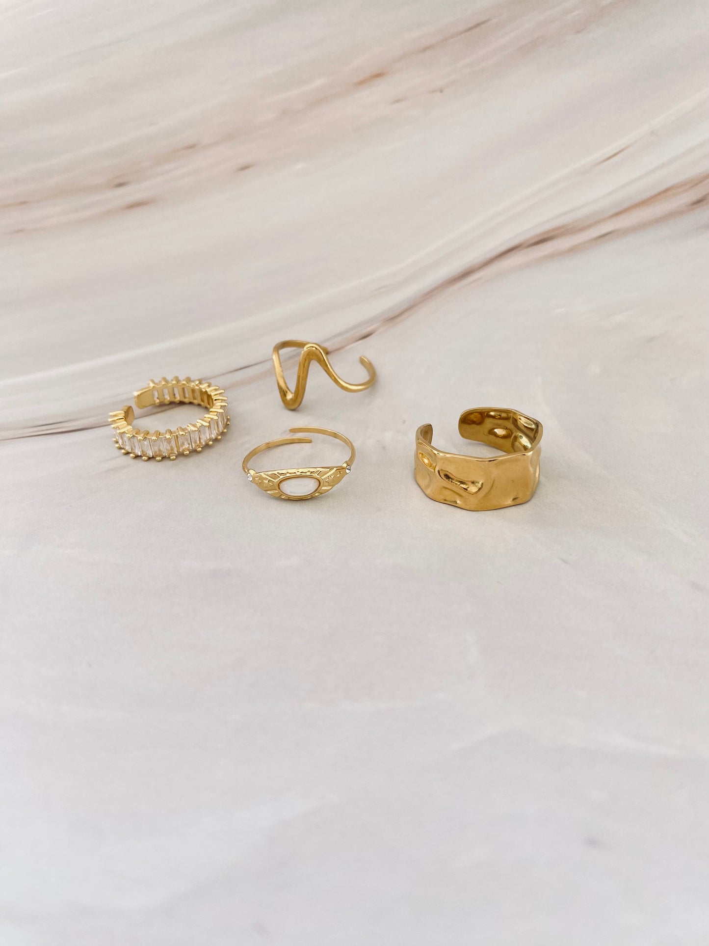 Lambri Gold Plated Zircon Ring