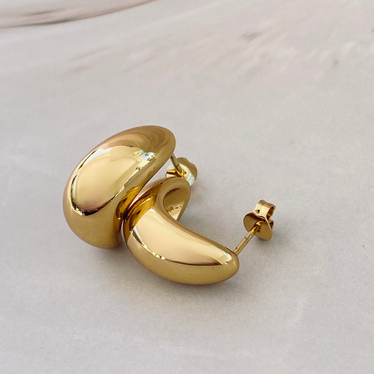 Brazen Moon Gold Plated Earrings