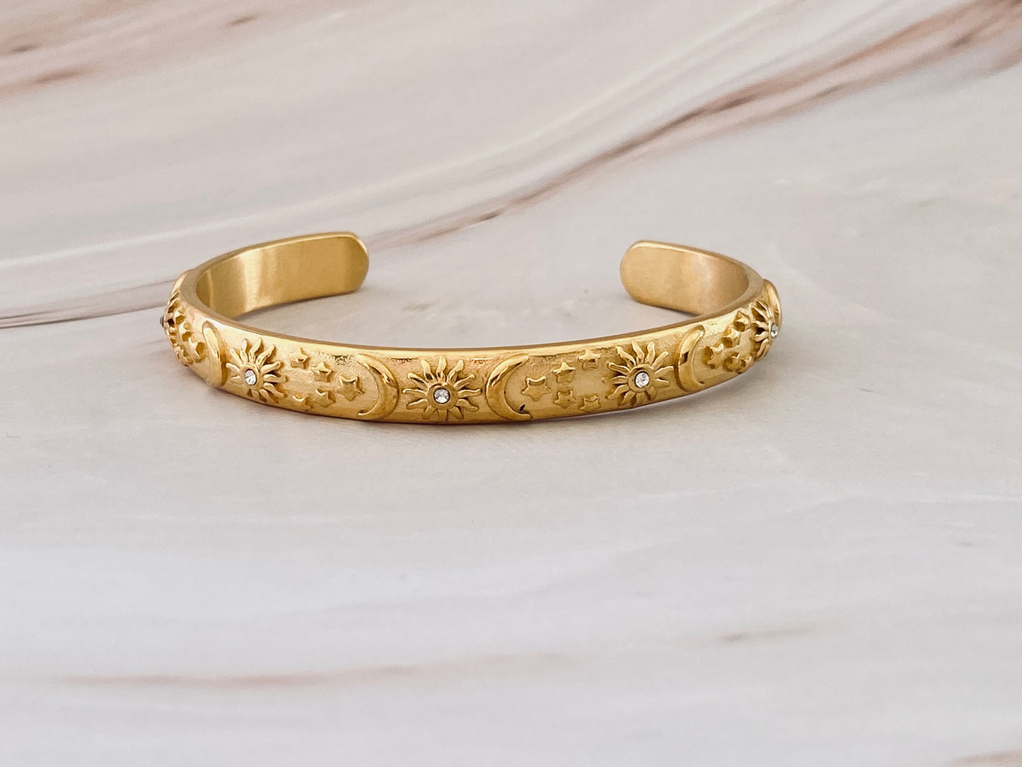 Celestial Gold Cuff Bangle