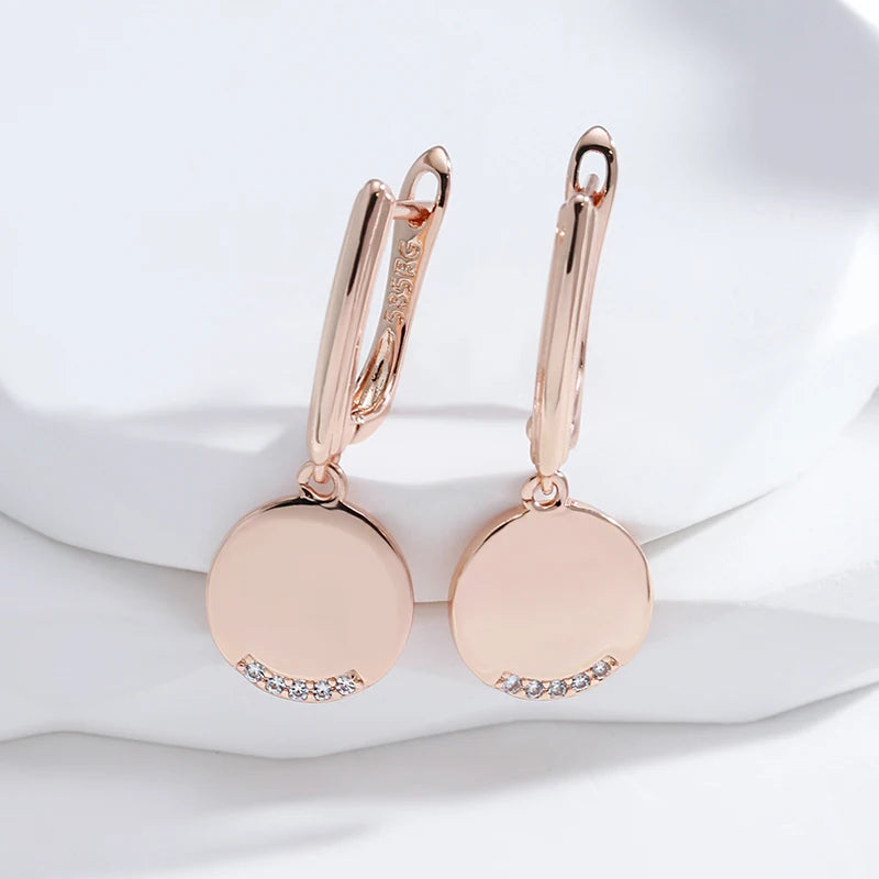 Londen Rose Gold Coin Earrings
